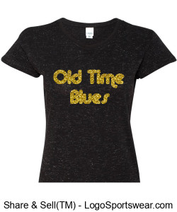Old Time Blues Women's Glitter Tee Design Zoom