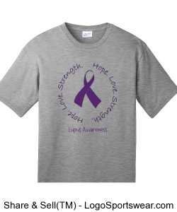 I Support Lupus Awareness basic grey unisex tee in purple by Prz Design Zoom