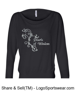 Pearls of Wisdom off shoulder style tee Design Zoom